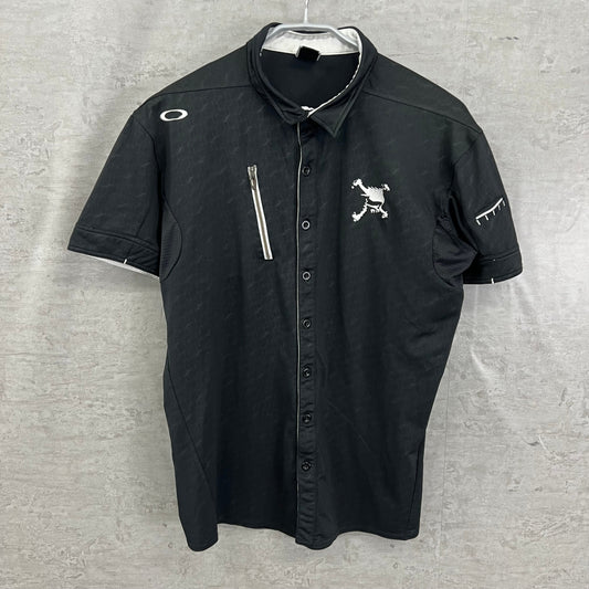 オークリー　メンズ　ゴルフウェア　半袖トップス　L　ブラック　黒　Oakley