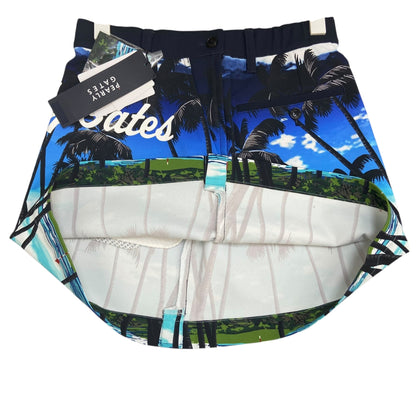 タグ付き　パーリーゲイツ　レディースゴルフアパレル　ショートスカート　サイズ0　ハワイアンデザイン　女性用　ウェア　PEARLY GATES