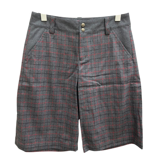 MUスポーツ　エムユー　レディースゴルフアパレル　ハーフパンツ　サイズ42　チェック　グレーカラー　ズボン　スラックス　女性用　ウェア　M･U SPORTS