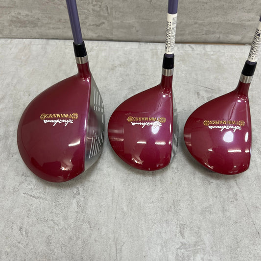 ホンマ　ツインマークス　585Ti　5STAR　メンズゴルフ　ウッド３本セット　R　右利き用　ドライバー　フェアウェイウッド　HONMA　Twin Marks