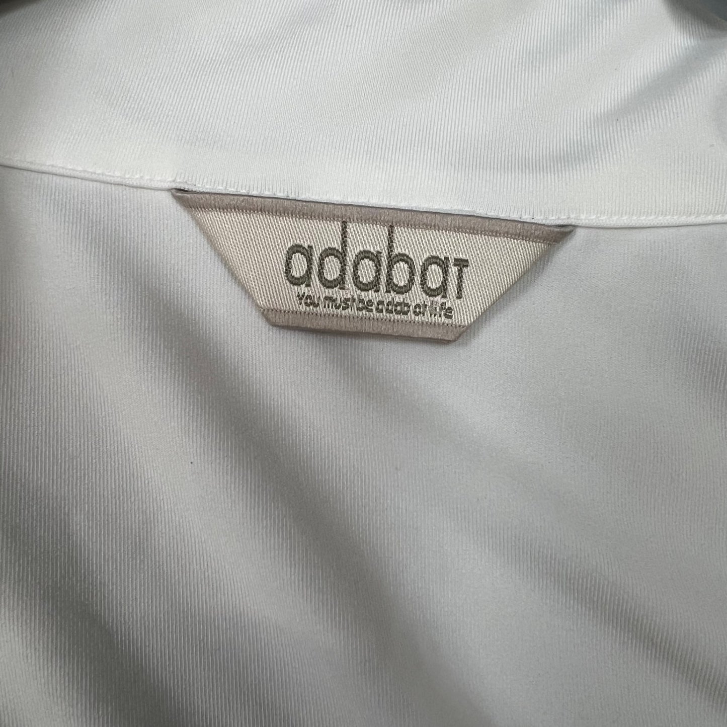 アダバット　メンズゴルフウェア　フルジップトップス　M　ホワイト　白　adabat 　長袖　アパレル