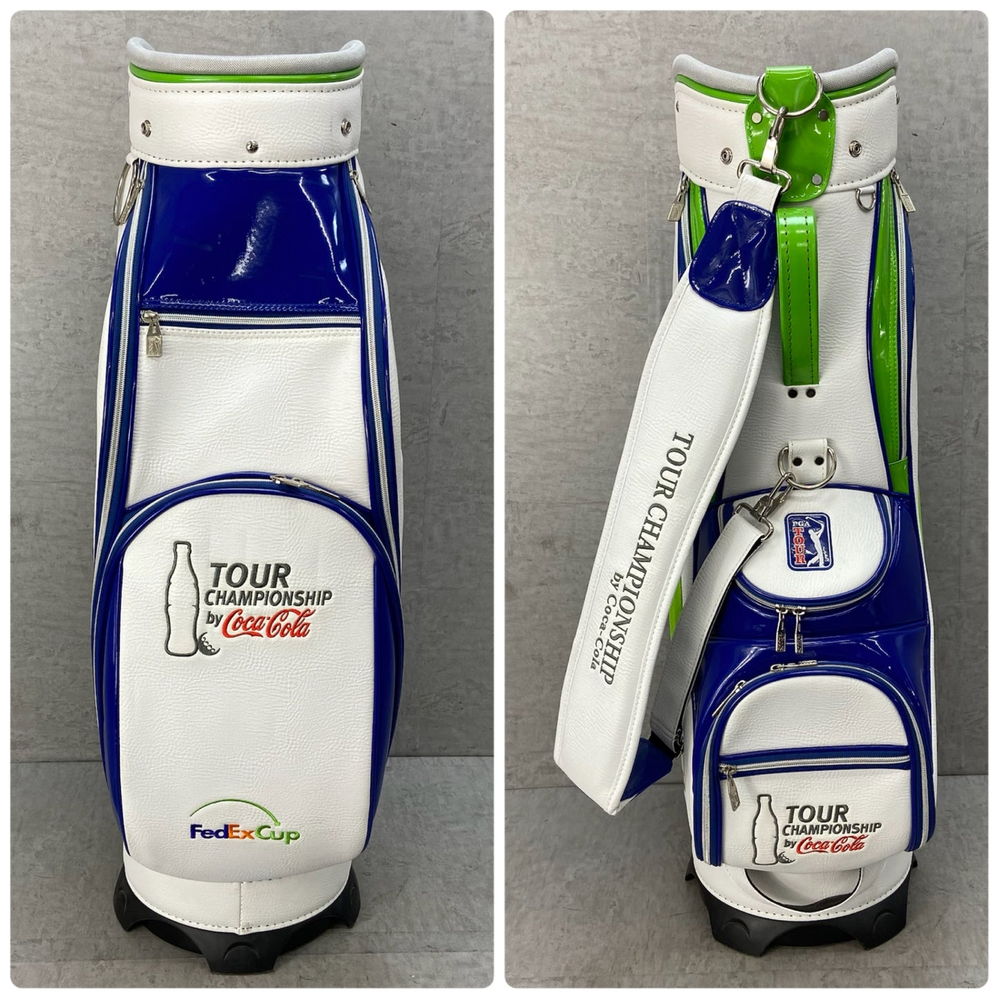 ツアーチャンピオンシップ　バイ　コカコーラ　フェデックスカップ　ゴルフ用　キャディバッグ　カート式　ホワイト　白　TOUR CHAMPIONSHIP by Coca Cola