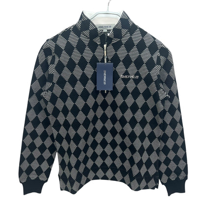 ホンマ　ベレス　メンズゴルフウェア　ハーフジップセーター　M　ブラック　黒　ホワイト　白　HONMA　BERES　長袖トップス