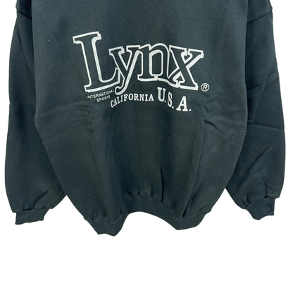 リンクス　メンズゴルフウェア　トレーナー　L　ブラック　黒　Lynx　長袖トップス　アパレル