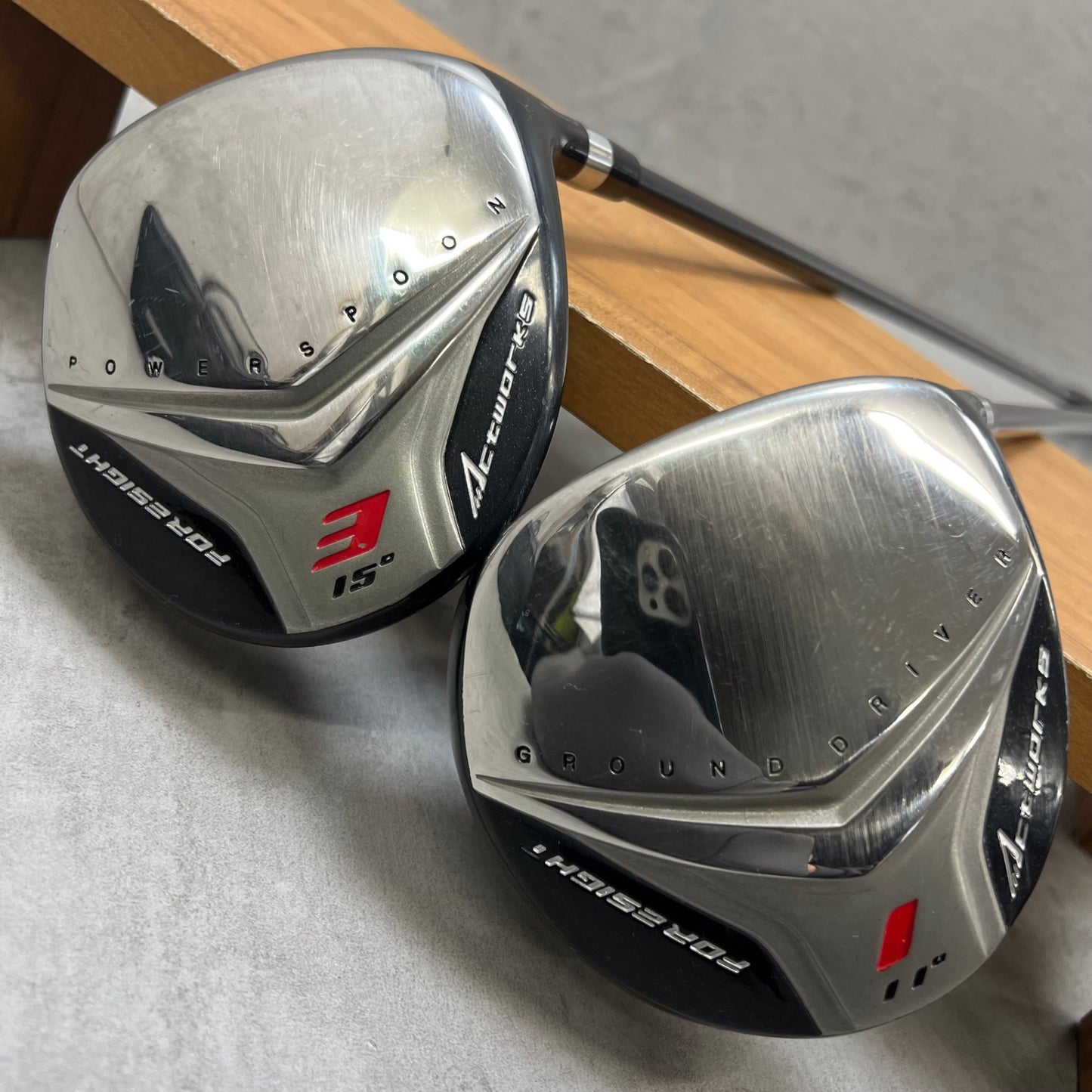 ワークスゴルフ　フォーサイト　メンズ　ウッド2本セット　R　右利き用　グラウンドドライバー　フェアウェイウッド　WORKS　FORESIGHT