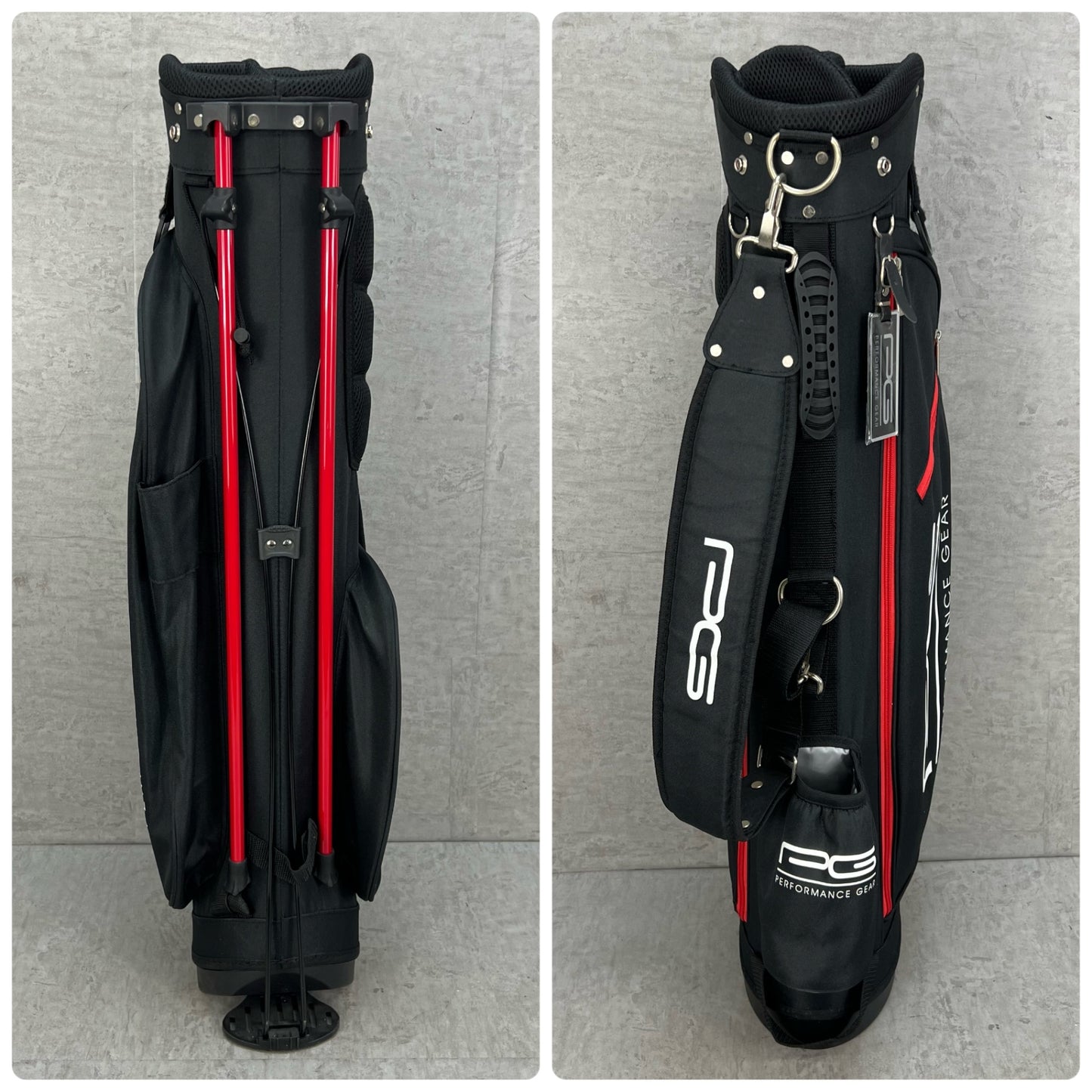 パフォーマンスギア　ゴルフ　スタンド式キャディバッグ　約８型　ブラック　黒　PERFORMANCE GEAR