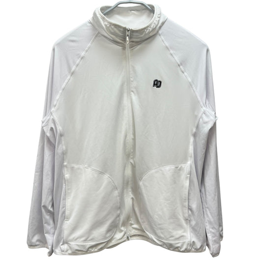 アダバット　メンズゴルフウェア　フルジップトップス　M　ホワイト　白　adabat 　長袖　アパレル