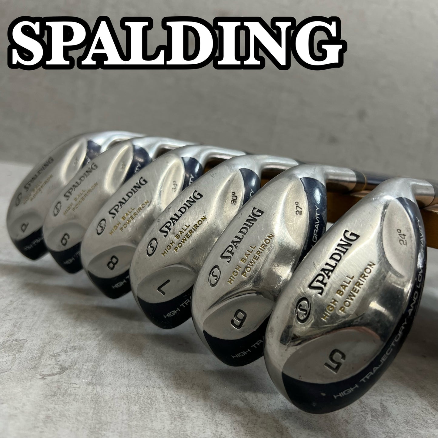 スポルディング　ハイボールパワーアイアン　メンズゴルフ　アイアンセット　6本　R　右利き用　SPALDING　中空