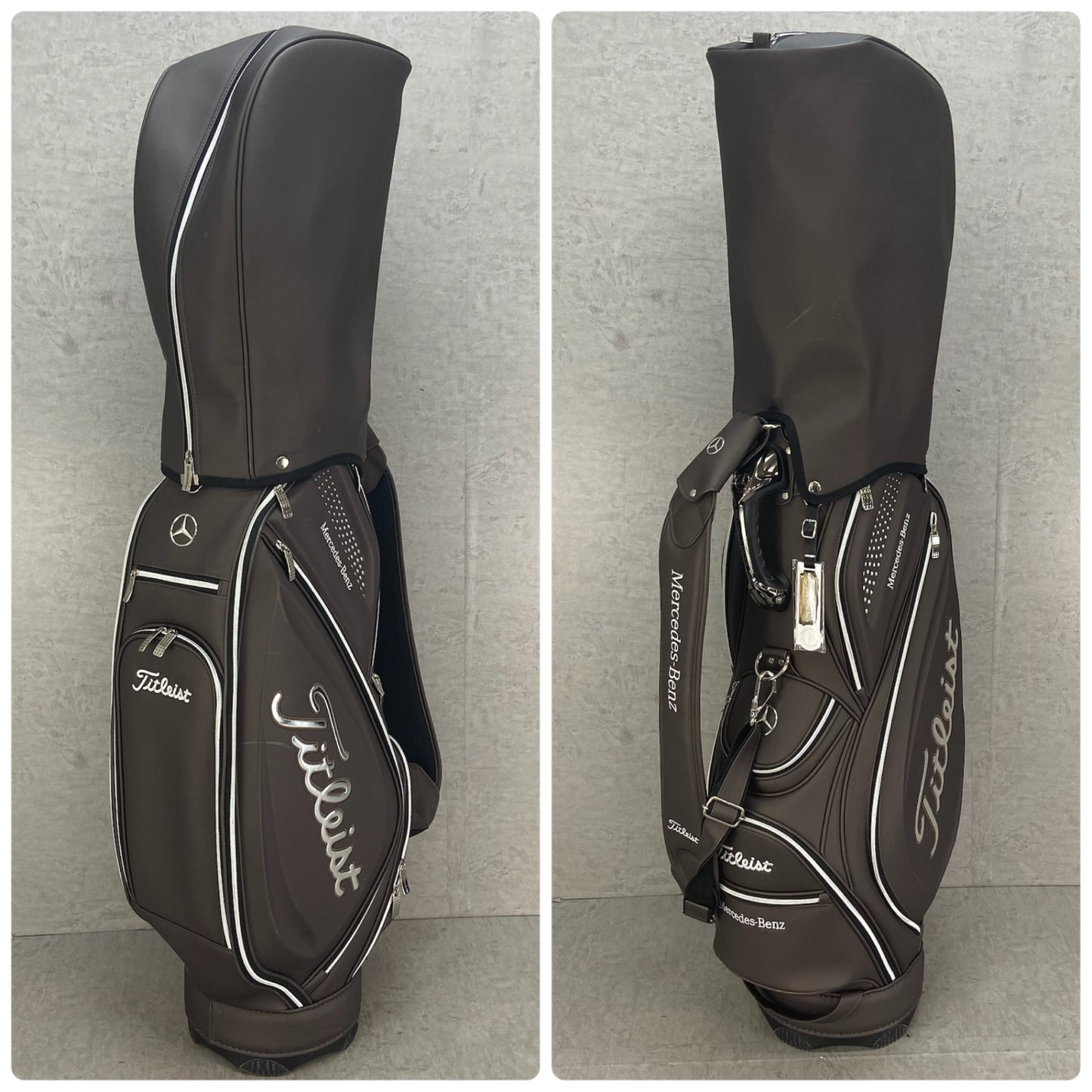タイトリスト　メルセデスベンツ　ゴルフ用　キャディバッグ　カート式　合成皮革　バック　Titleist　Mercedes-Benz