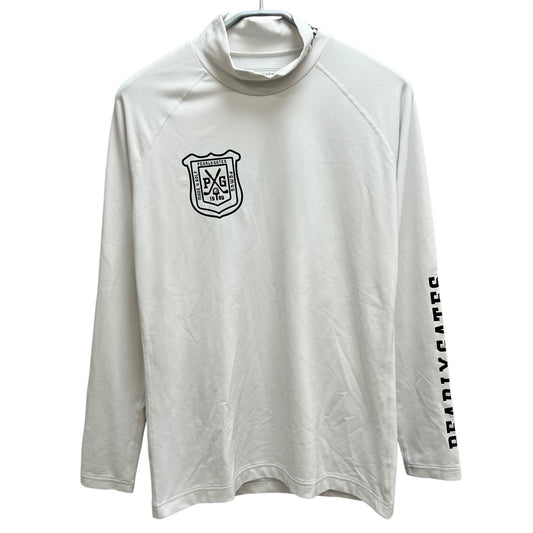 パーリーゲイツ　メンズ　ゴルフウェア　長袖シャツ　モックネック　4号　M　ホワイト　白　アパレル　PEARLY GATES
