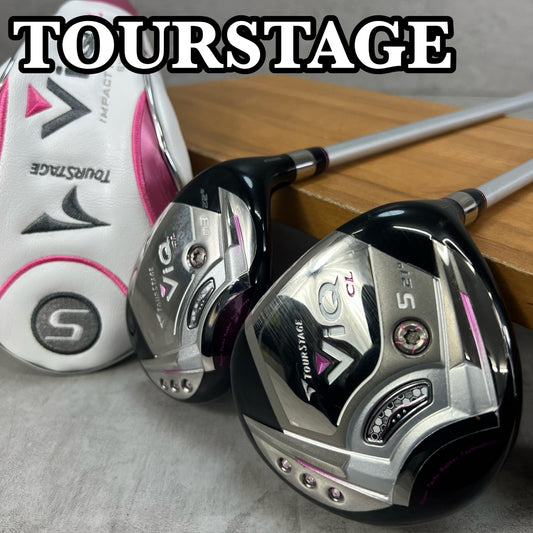 ツアーステージ　ViQ CL　レディースゴルフ　ウッドセット　2本　L　右利き用　5W　3UT　フェアウェイ　ユーティリティ　TOURSTAGE