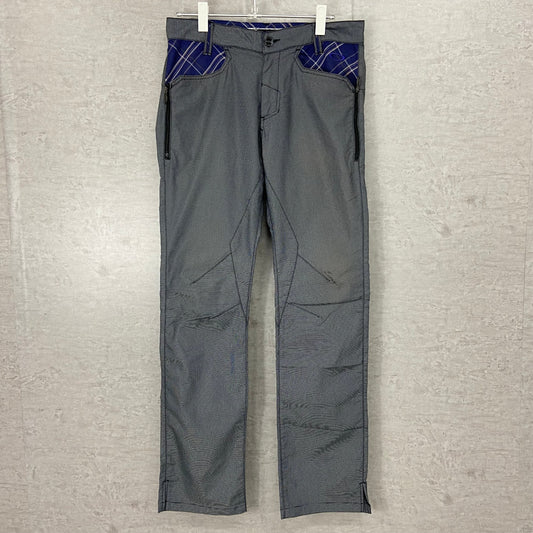 オークリー　メンズ　ゴルフパンツ　チェック　33　グレー　レッド　OAKLEY