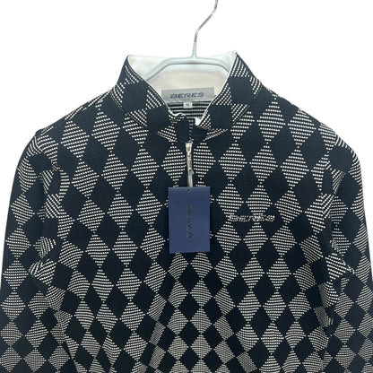 ホンマ　ベレス　メンズゴルフウェア　ハーフジップセーター　M　ブラック　黒　ホワイト　白　HONMA　BERES　長袖トップス