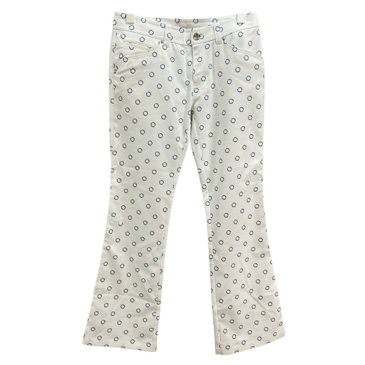 アンダーアーマー　メンズゴルフウェア　パンツ　SM　ホワイト　白　総柄　ズボン　スラックス　ロング　UNDER ARMOUR