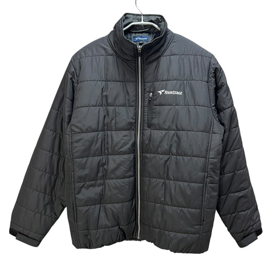 ツアーステージ　メンズゴルフウェア　中綿ジャケット　L　ブラック　黒　男性用アウター　TOURSTAGE　防寒　冬