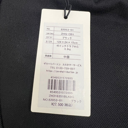 ZERO HALLIBURTON ゼロハリバートン ゴルフクラブケース ZHG-CB1 ブラック 46インチ対応 軽量0.8kg ショルダー付き