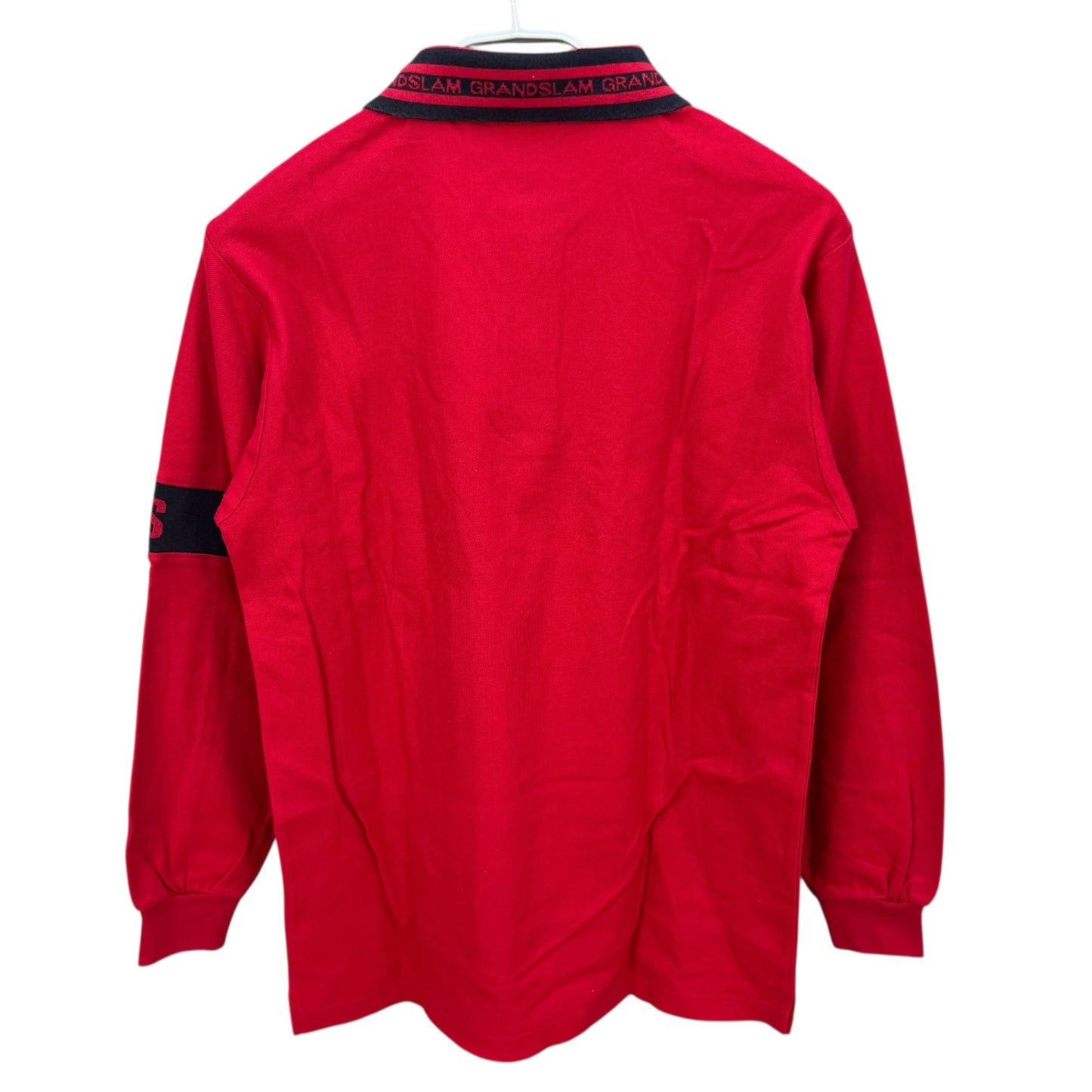 マンシングウェア　メンズゴルフウェア　長袖ポロシャツ　M　レッド　赤　MUNSINGWEAR　アパレル