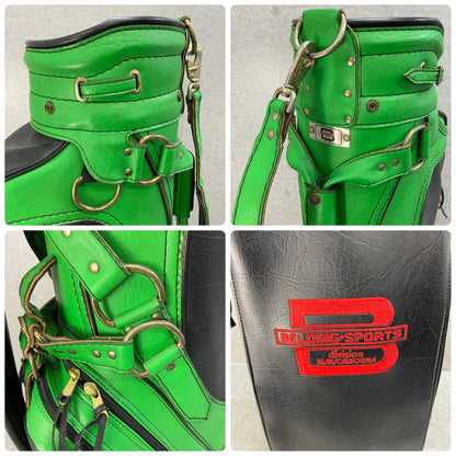 ベルディングスポーツ　ゴルフ用　キャディバッグ　カート式　本皮　レザー　BELDING SPORTS