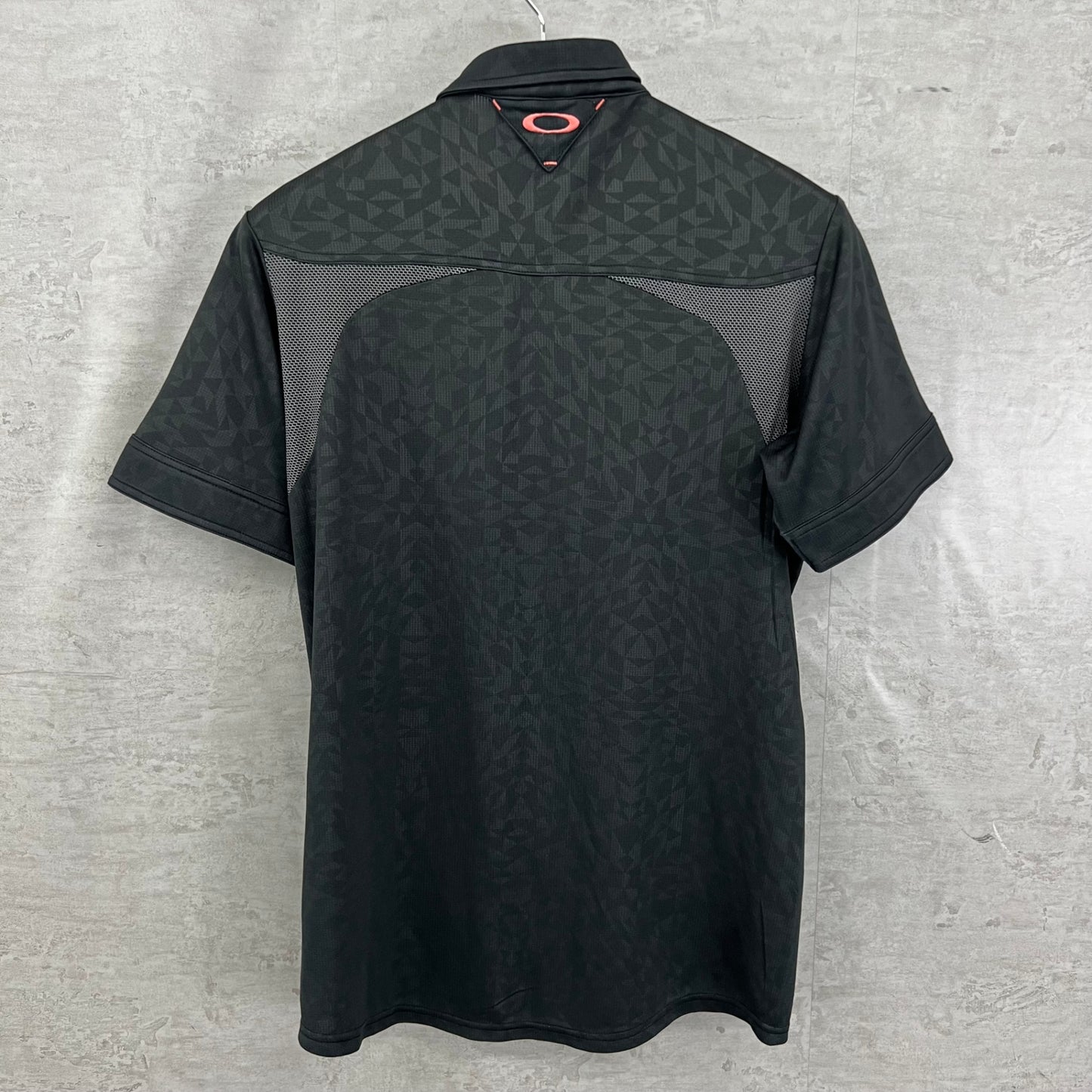 オークリー　メンズ　ゴルフウェア　半袖トップス　L　ブラック　ピンク　OAKLEY
