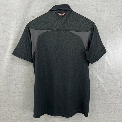 オークリー　メンズ　ゴルフウェア　半袖トップス　L　ブラック　ピンク　OAKLEY
