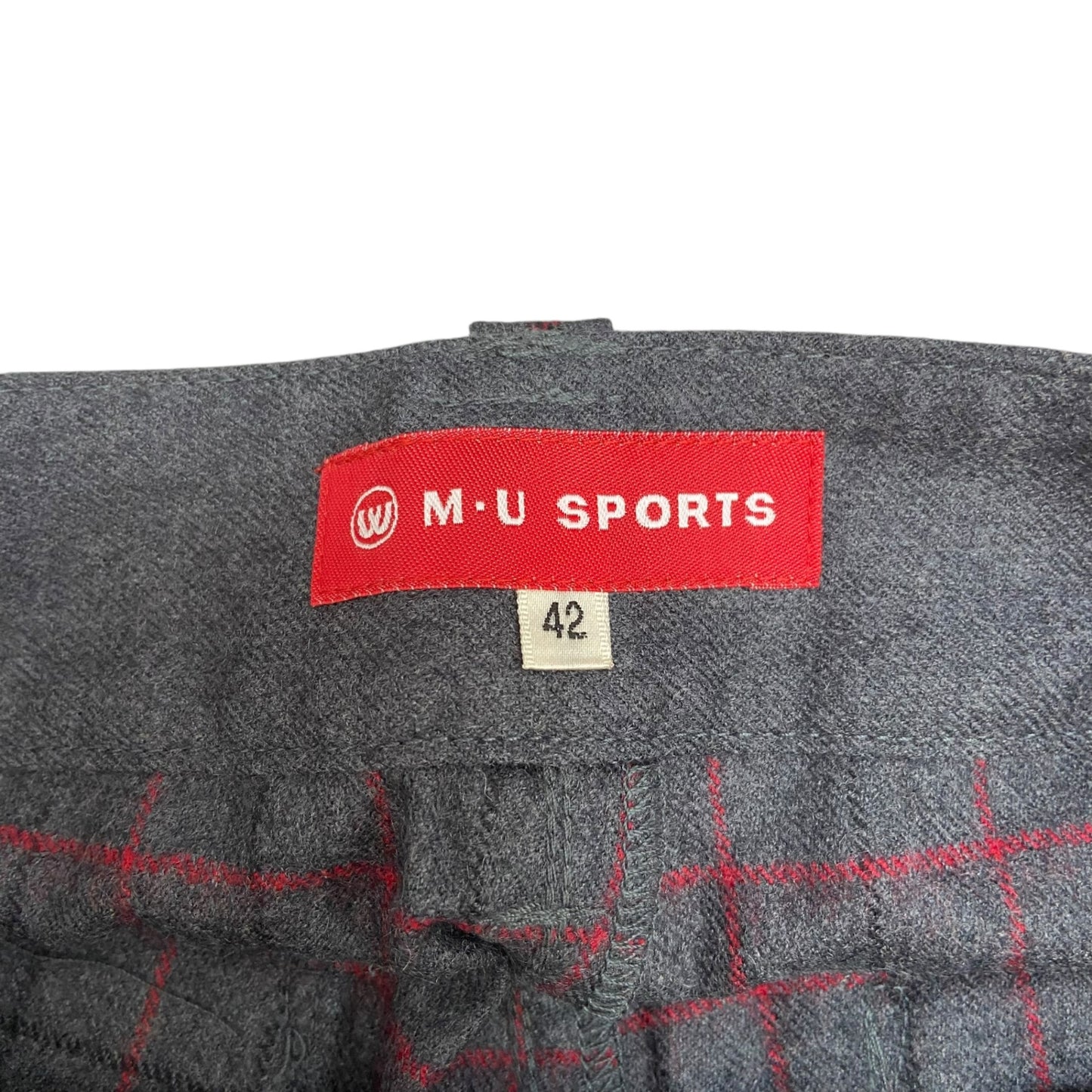 MUスポーツ　エムユー　レディースゴルフアパレル　ハーフパンツ　サイズ42　チェック　グレーカラー　ズボン　スラックス　女性用　ウェア　M･U SPORTS
