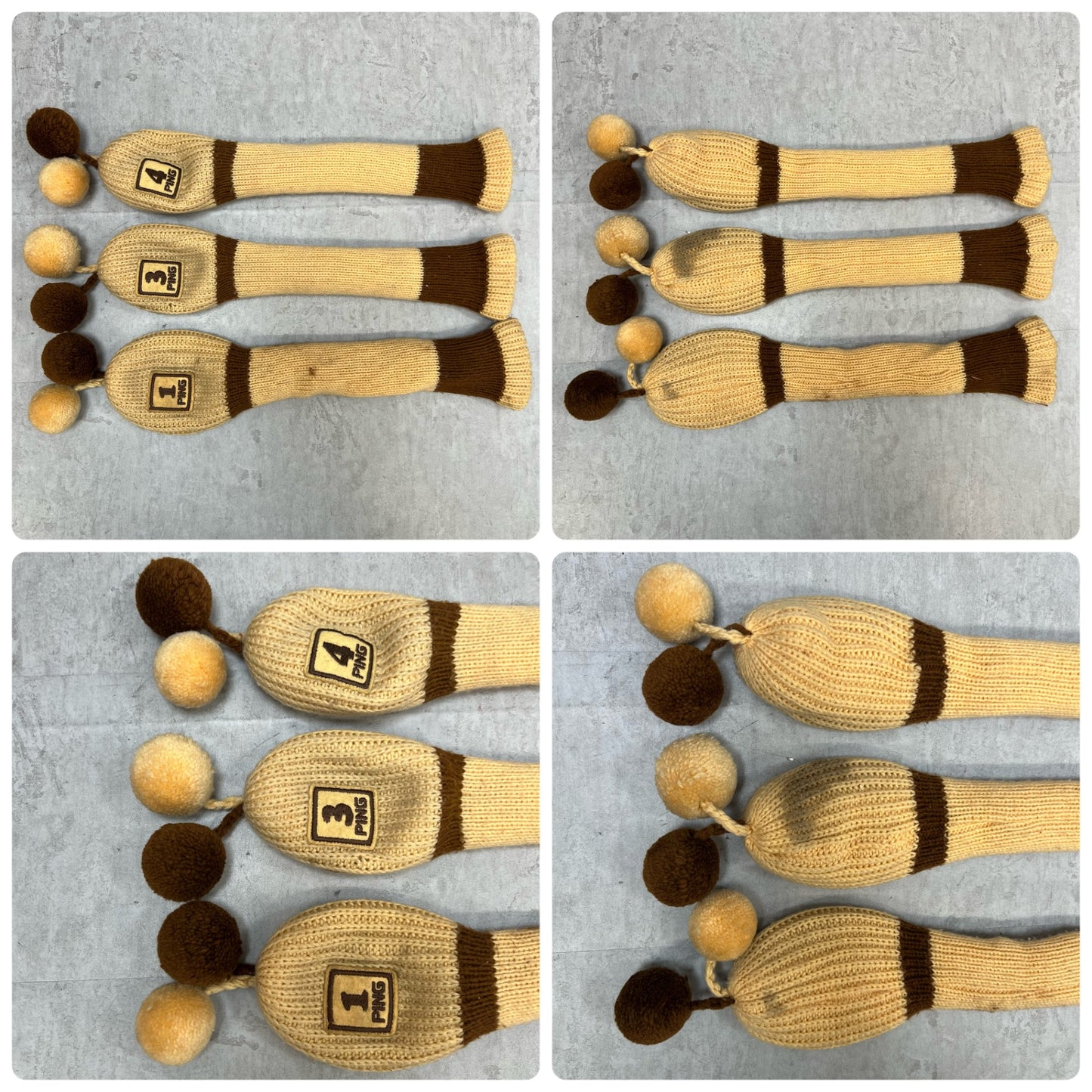 PING　ゴルフ　ビンテージ　キャディバッグ　カート式　約8.5型　ヘッドカバー　ピン