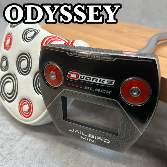 ODYSSEY　オデッセイ　Oworks　BLACK　JAILBIRD　MINI　レディースゴルフ　PT　パター　ネオマレット　ベントネック　32.7インチ　右利き用