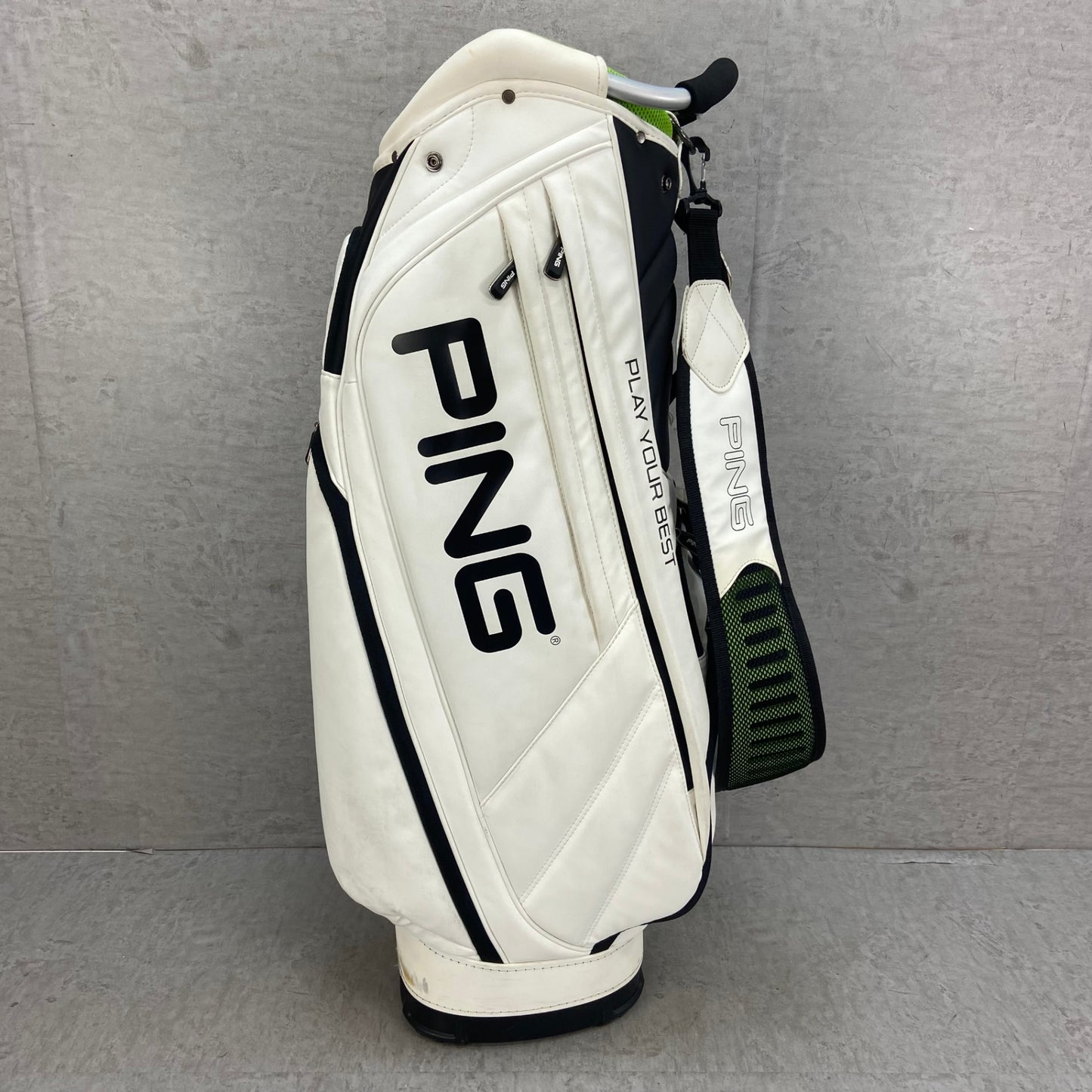 PING　キャディバッグ　カート式　5分割　約9型(約23cm)　ネームプレート付き　ピン