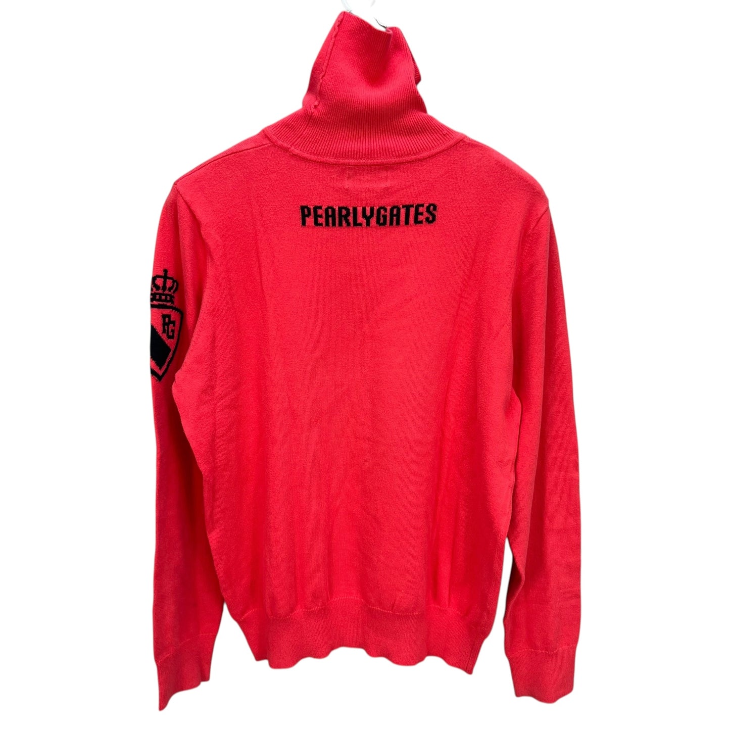 PEARLY GATES パーリーゲイツ　メンズ　男性用 長袖トップス ニットセーター　タートルネック　ピンク　5号　Lサイズ