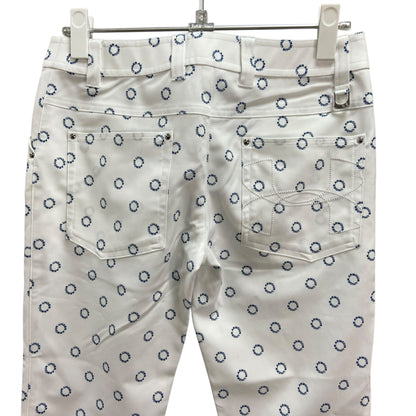アンダーアーマー　メンズゴルフウェア　パンツ　SM　ホワイト　白　総柄　ズボン　スラックス　ロング　UNDER ARMOUR