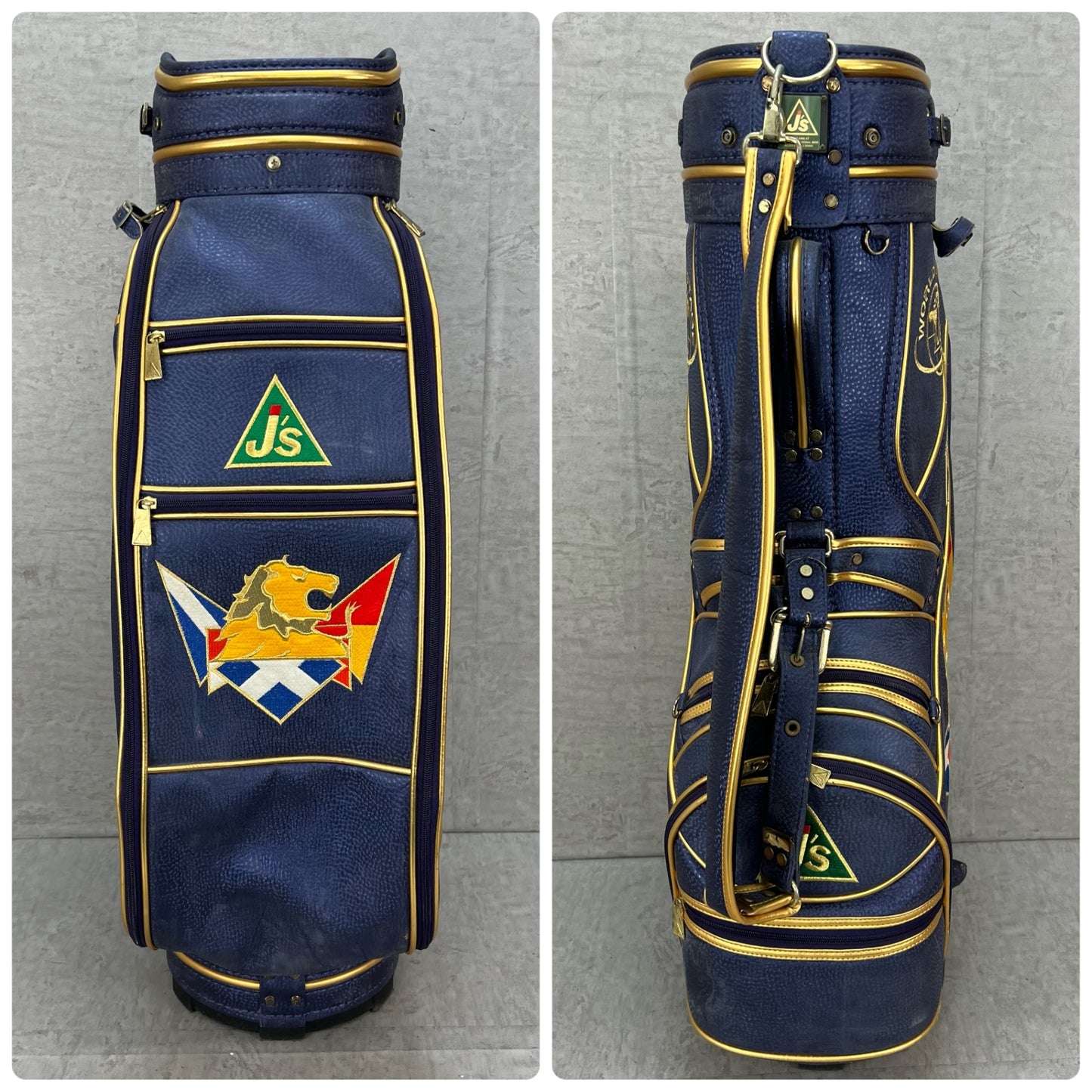 ジャンボ尾崎　Js 　ゴルフ　カート式キャディバッグ　約9型　アイアンカバー