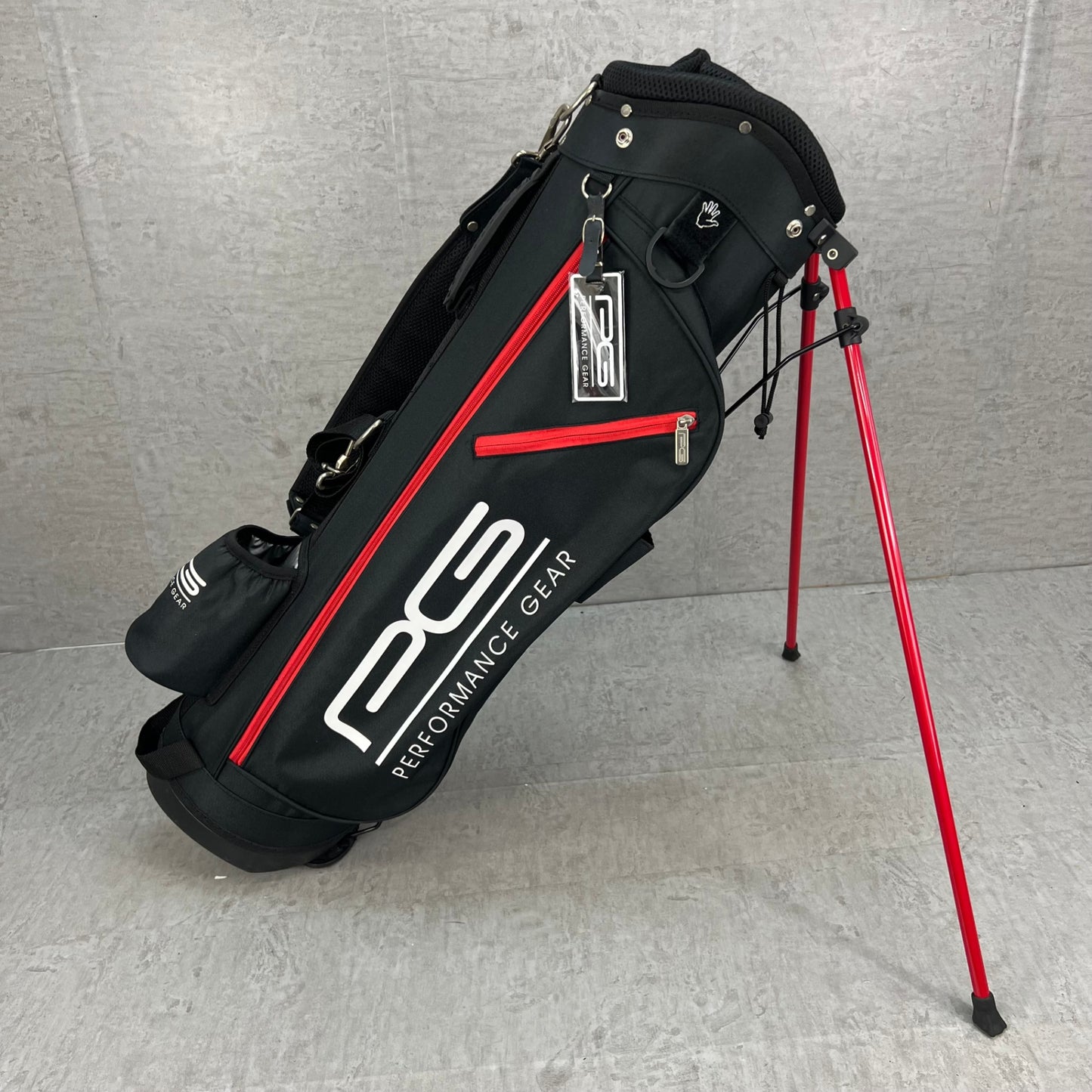 パフォーマンスギア　ゴルフ　スタンド式キャディバッグ　約８型　ブラック　黒　PERFORMANCE GEAR