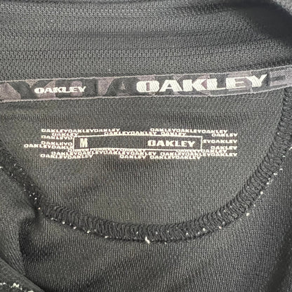オークリー　ゴルフウェア　半袖ポロシャツ　M　ブラック　黒　ハーフジップ　メンズアパレル　OAKLEY