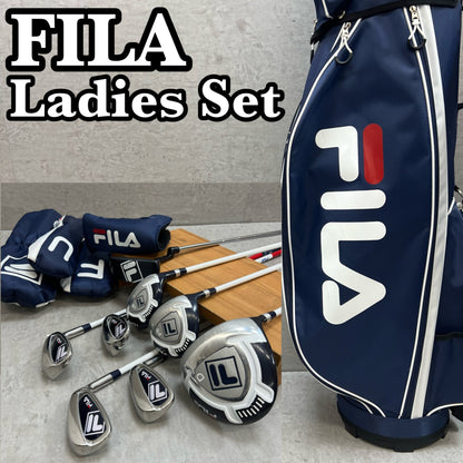 FILA フィラ レディースゴルフ クラブセット 8本 カーボン L 右利き用 キャディバッグ付き