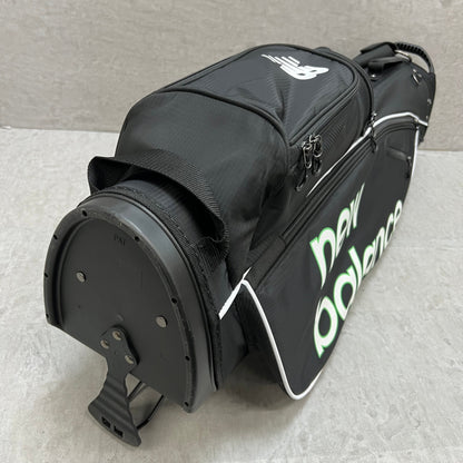 ニューバランス　ゴルフ用　スタンド式　キャディバッグ　約8.5型　ブラック　黒　ポリエステル　New Balance