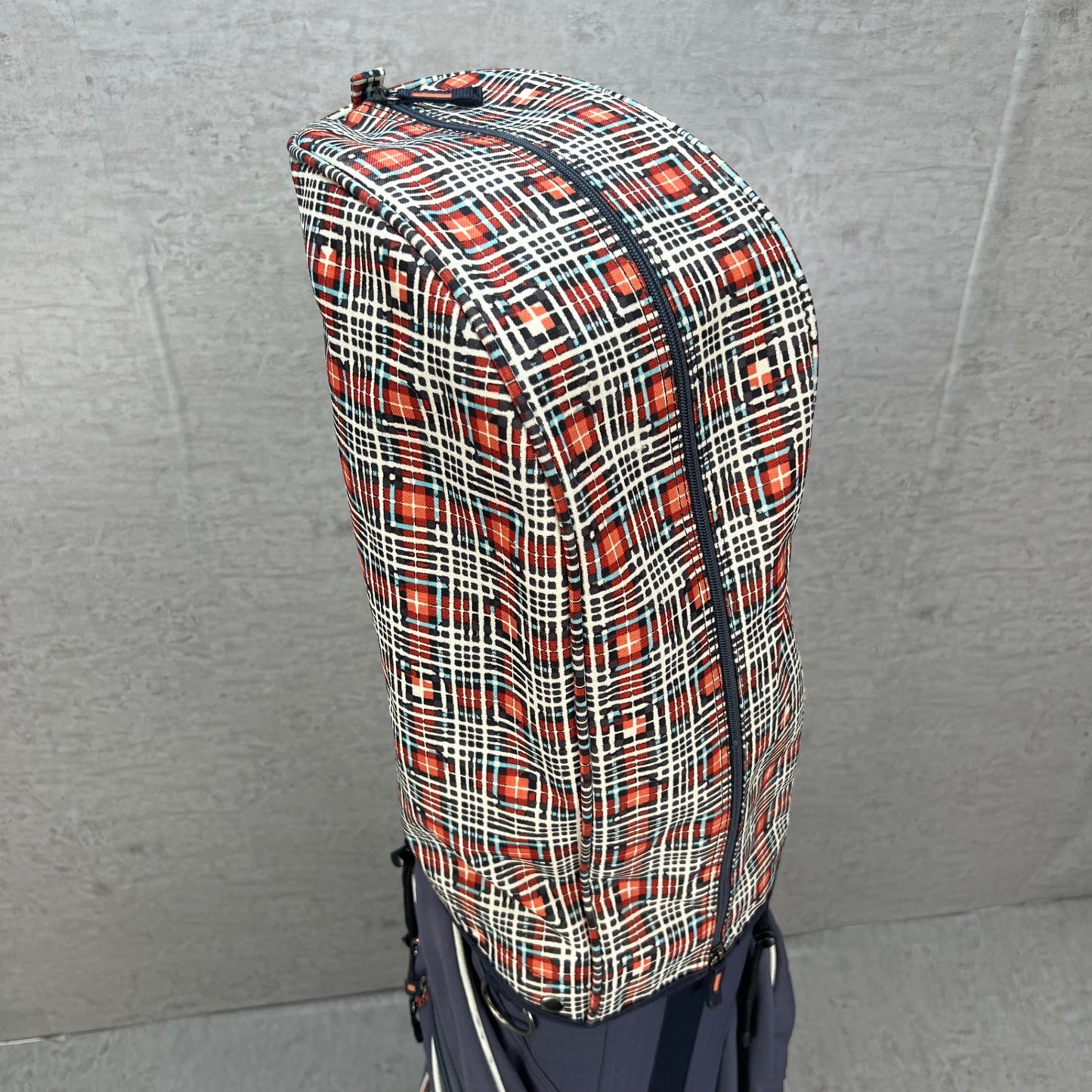 バートン　ゴルフ　カート式キャディバッグ　約9.5型　チェック柄　ナイロン製　BURTON