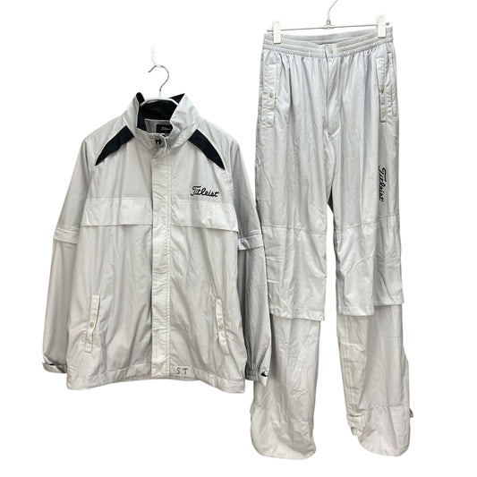 タイトリスト　メンズ　ゴルフ　レインウェア　袖着脱可能　防水性　透湿性　グレー系　Titleist　男性用