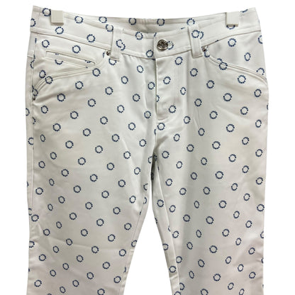 アンダーアーマー　メンズゴルフウェア　パンツ　SM　ホワイト　白　総柄　ズボン　スラックス　ロング　UNDER ARMOUR