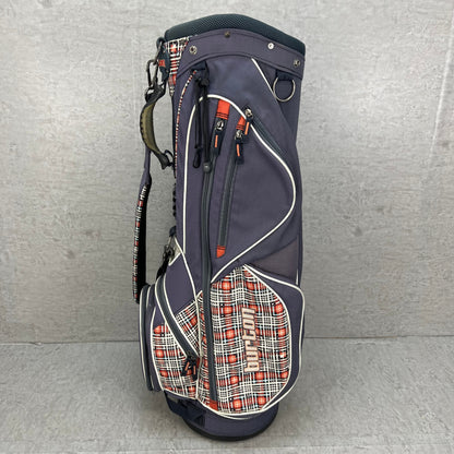 バートン　ゴルフ　カート式キャディバッグ　約9.5型　チェック柄　ナイロン製　BURTON