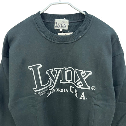 リンクス　メンズゴルフウェア　トレーナー　L　ブラック　黒　Lynx　長袖トップス　アパレル