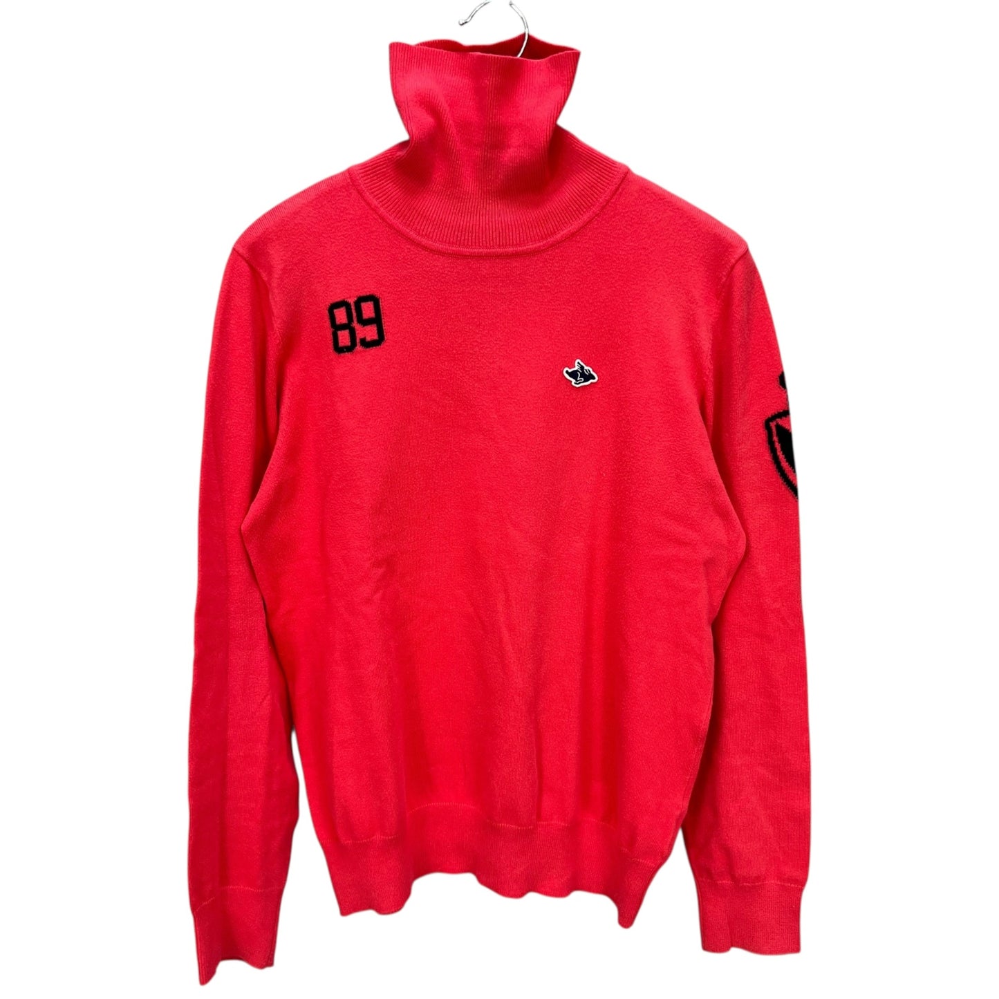 PEARLY GATES パーリーゲイツ　メンズ　男性用 長袖トップス ニットセーター　タートルネック　ピンク　5号　Lサイズ