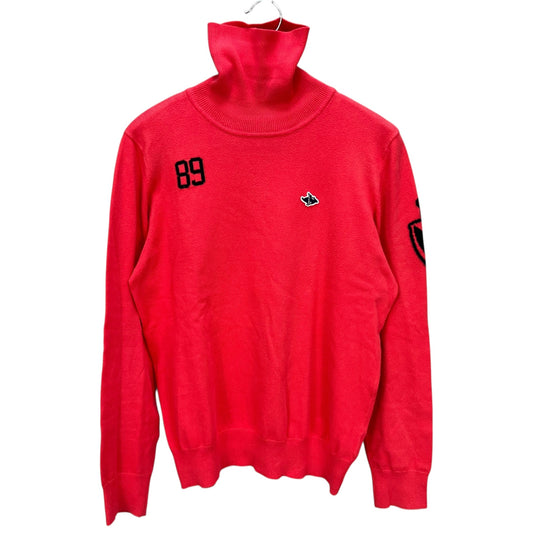 PEARLY GATES パーリーゲイツ　メンズ　男性用 長袖トップス ニットセーター　タートルネック　ピンク　5号　Lサイズ