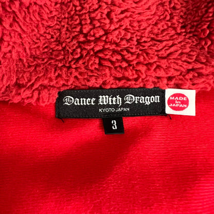ダンスウィズドラゴン　メンズ　ゴルフウェア　フリース　レッド　赤　Dance With Dragon