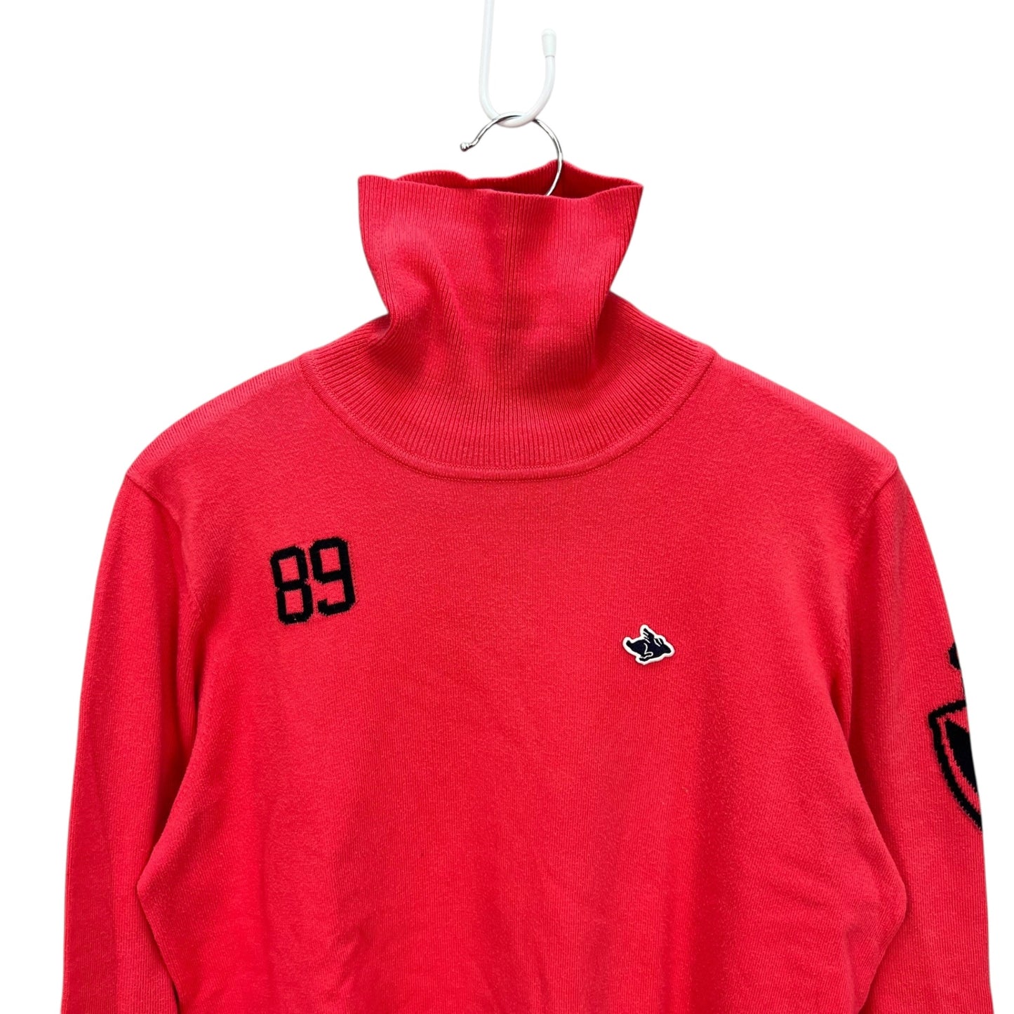 PEARLY GATES パーリーゲイツ　メンズ　男性用 長袖トップス ニットセーター　タートルネック　ピンク　5号　Lサイズ