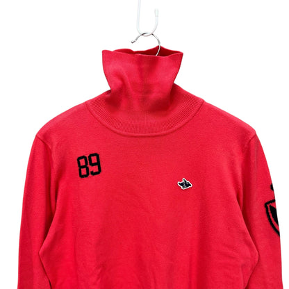 PEARLY GATES パーリーゲイツ　メンズ　男性用 長袖トップス ニットセーター　タートルネック　ピンク　5号　Lサイズ