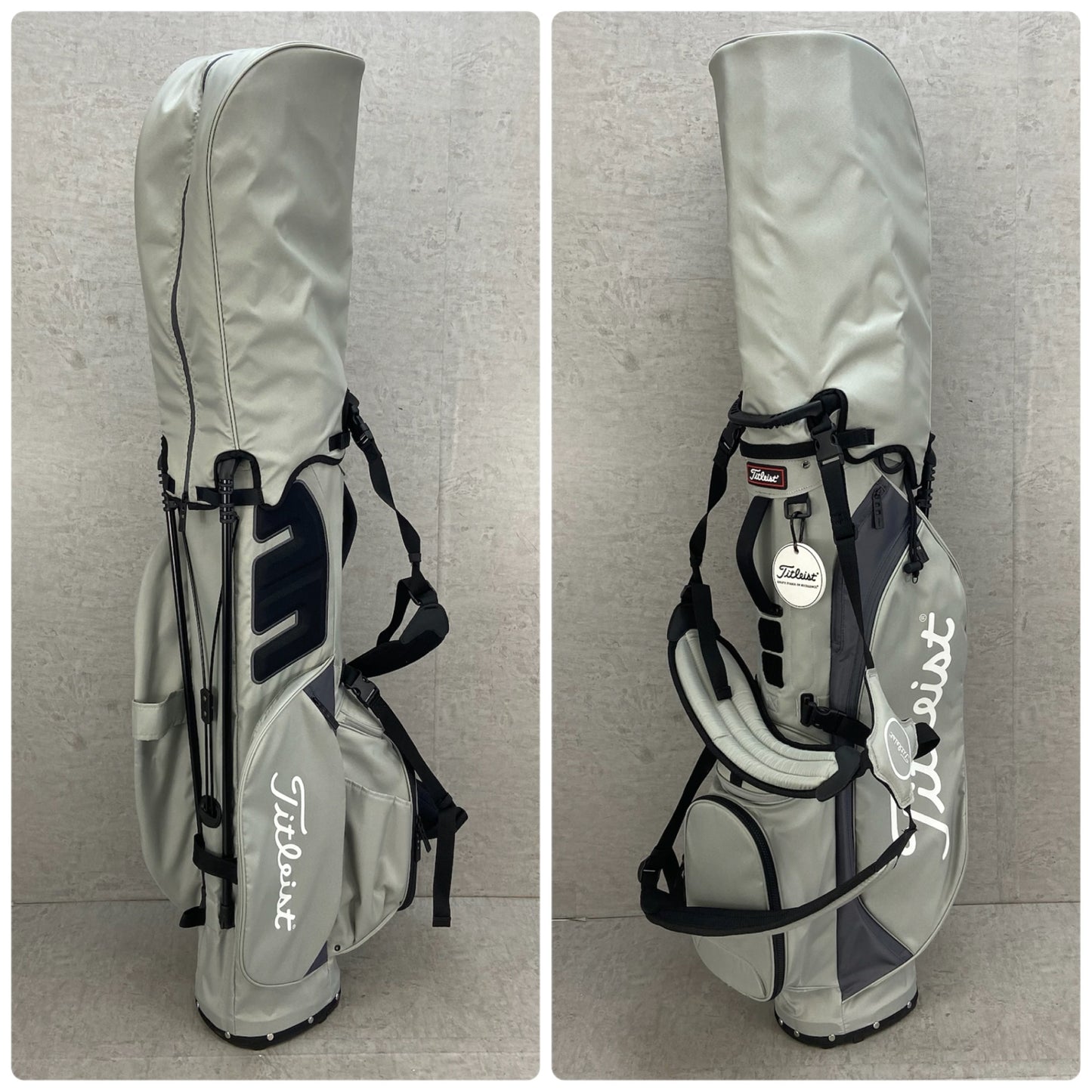 タイトリスト　キャディバッグ　スタンド式　4分割　約8型（約20cm）　約2.2Kg　グレー　Titleist