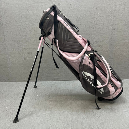 SUN MOUNTAIN サンマウンテン ゴルフ スリム キャディバッグ スタンド式 約8型 2分割 ピンク グレー ナイロン