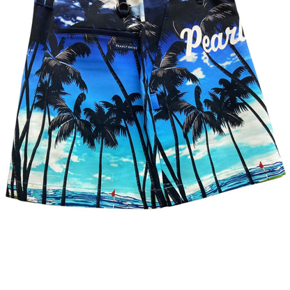 タグ付き　パーリーゲイツ　レディースゴルフアパレル　ショートスカート　サイズ0　ハワイアンデザイン　女性用　ウェア　PEARLY GATES