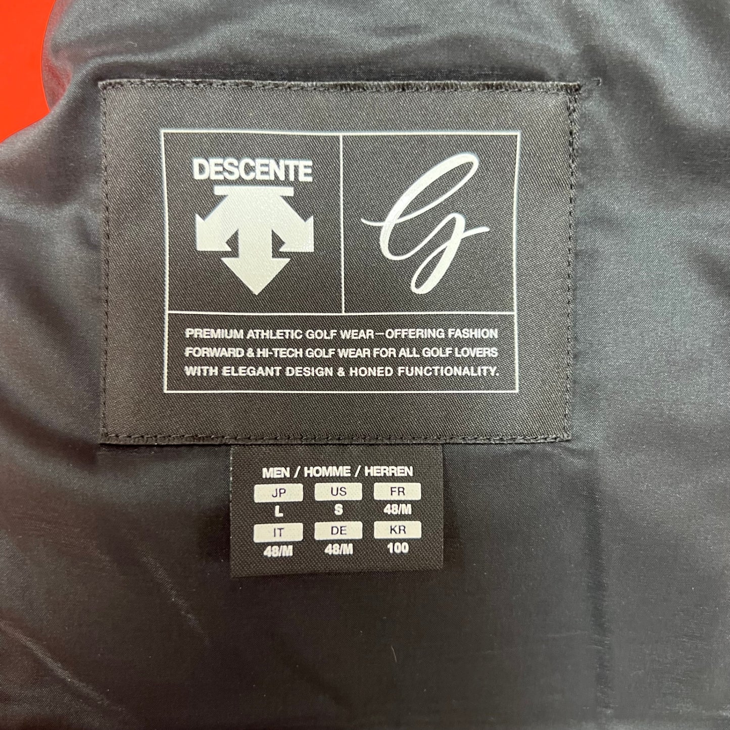 デサント　メンズ　ゴルフウェア　アウター　ダウンジャケット　L　オレンジ　DESCENTE