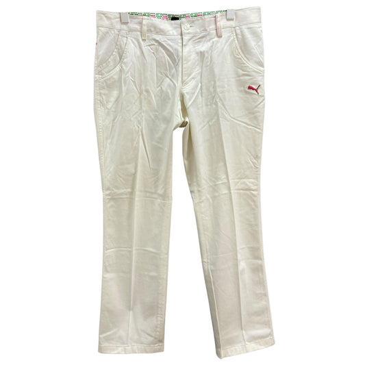 プーマ　メンズ　ボトムス　ホワイト　パンツ　ズボン　スラックス　男性用ゴルフアパレル　PUMA